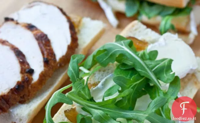 Panini di pollo, Brie, Fichi e rucola
