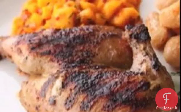 Galline alla griglia con Arancia Rossa e Rosmarino