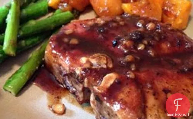 Braciole di maiale con glassa di sidro di mele