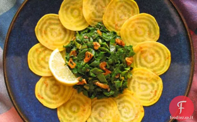 Insalata di barbabietole con verdure di barbabietola speziate marocchine