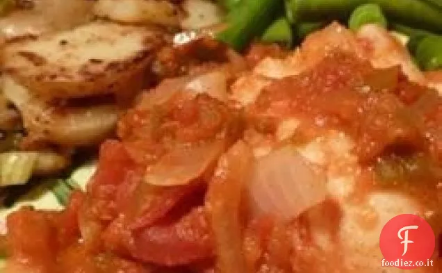 Merluzzo in Pomodori con vino