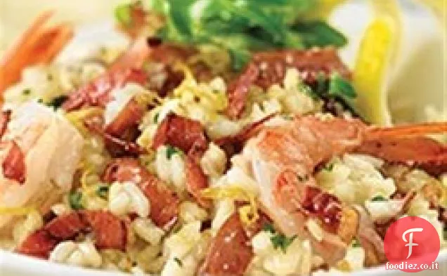 Risotto al Limone con Prosciutto Margherita® e Gamberi