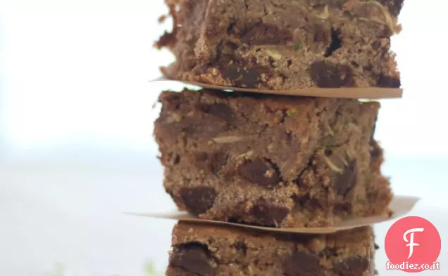 Brownies di zucchine al cioccolato fondente