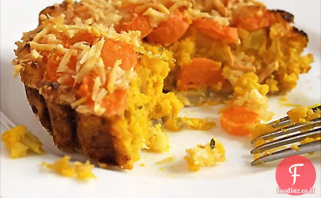 Torta di zucca salata con carote