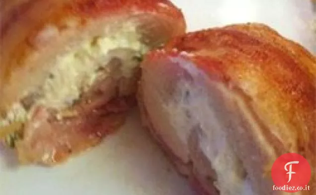 Pollo avvolto con pancetta cremosa