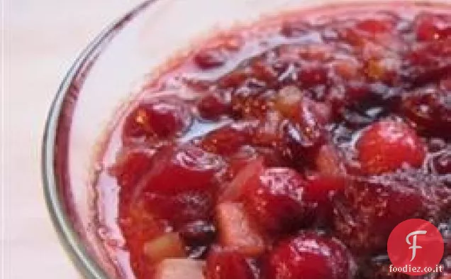 Mirtillo, mela e chutney di zenzero fresco