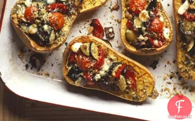 Zucca arrosto con formaggio di capra