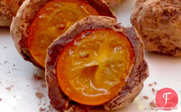 Bon-Bons di Kumquat ricoperti di cioccolato