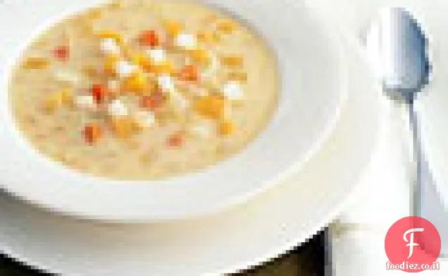 Zuppa di zucca con pere e zenzero