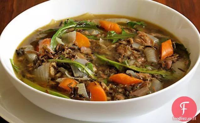 Zuppa di agnello con tarassaco