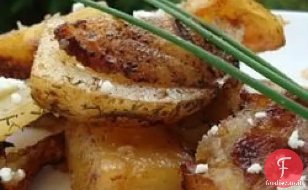Patate arrosto greche alle erbe con formaggio feta