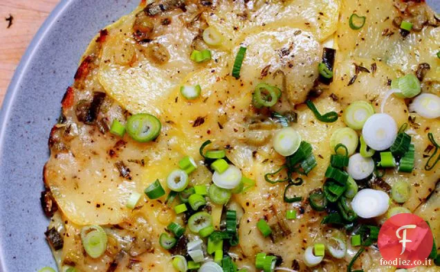 Torta estiva di zucca e patate alle erbe