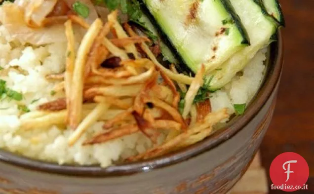 Ricetta Couscous con Ricetta zenzero, scalogno e Zucchine