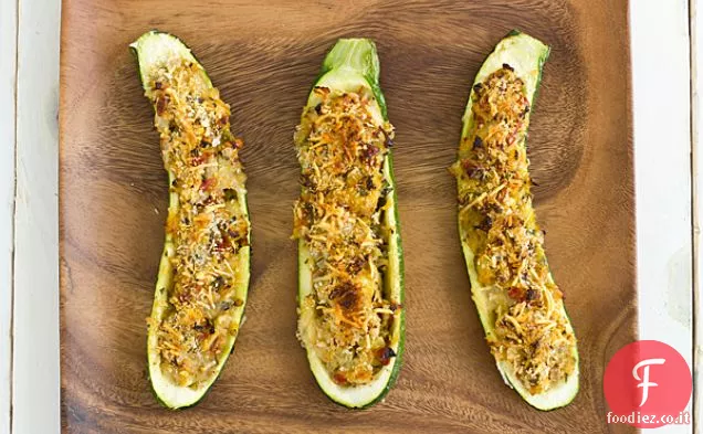 Zucchine Ripiene vegetariane con Parmigiano Panko
