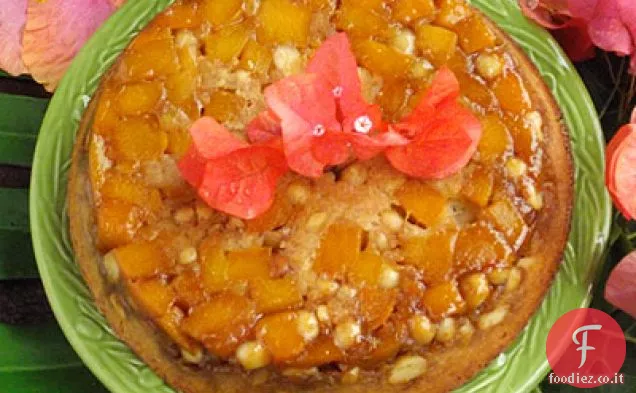 Torta capovolta di mango con noce di Macadamia