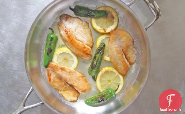 Pan SautÃ©ed Tilapia con Limone e Jalapeno