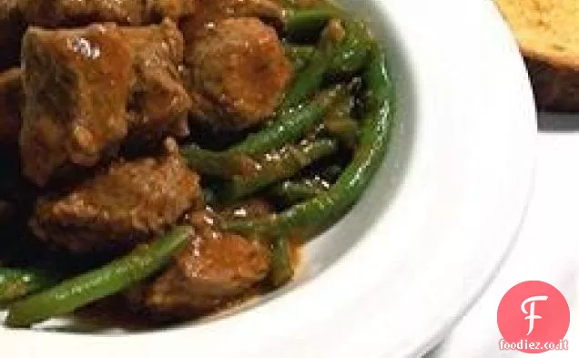 Stufato di agnello con fagiolini