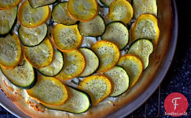 Limone Zucchine Formaggio di capra Pizza