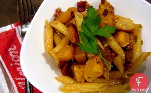 Penne Con Zucca Ghianda E Pancetta