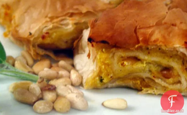 Zucca di ghianda e Strudel di aglio arrostito