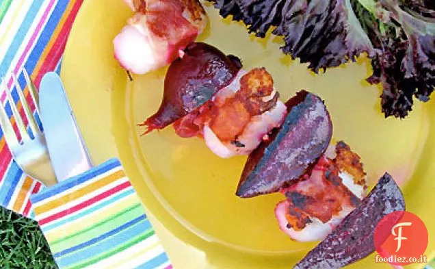 Capesante con Barbabietole e Prosciutto