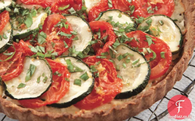 Crostata di zucchine, Pomodoro e Ricotta