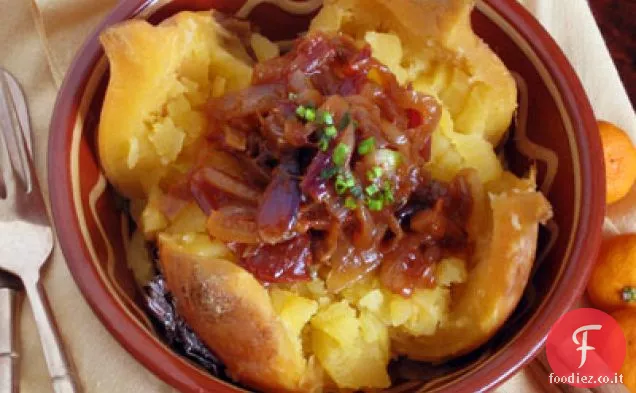 Rutabaga al forno con Confit di cipolla speziata marocchina