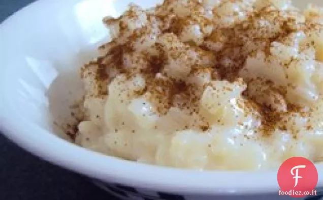 Budino di riso con zucchero di canna e cannella