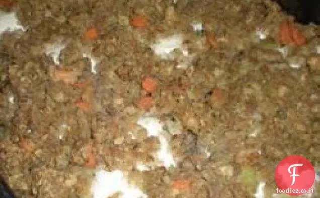Pollo al forno con ripieno di mele