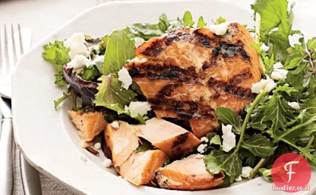 Salmone alla griglia con verdure