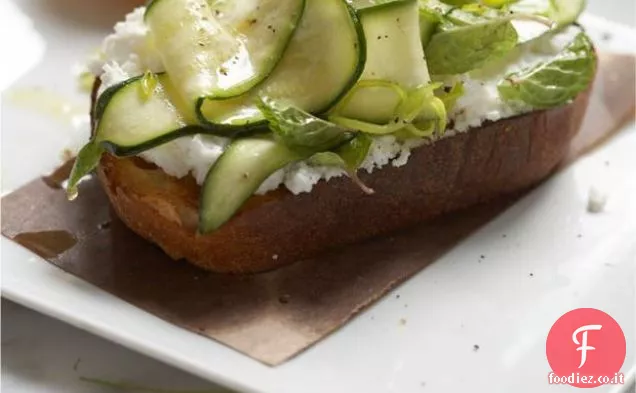 Zucchine Ricotta Bruschetta