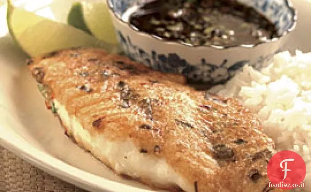 Baccalà croccante con salsa di soia e zenzero