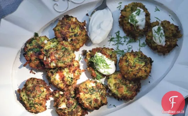 Keftedes di zucchine con Feta e aneto