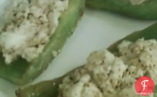 Peperoni alla griglia con formaggio di capra