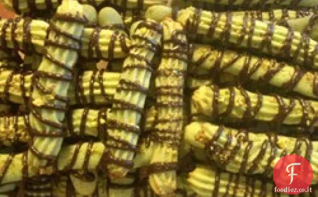 Dita di crema di formaggio al pistacchio