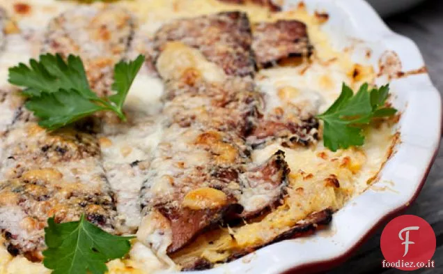 Pancetta e formaggio Spaghetti Squash Casseruola