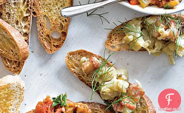 Pancetta, finocchio e chutney di mele