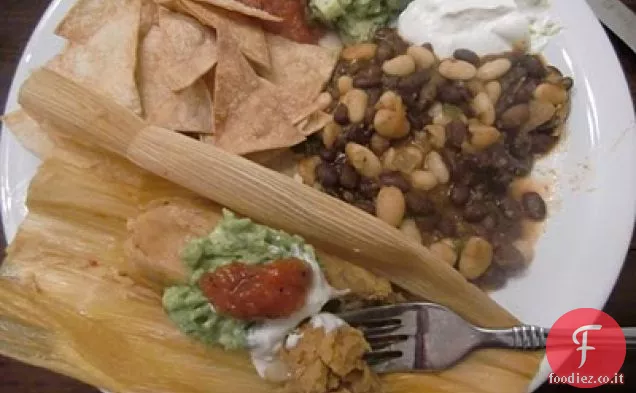 Chorizo piccante e Tamales di mais dolce