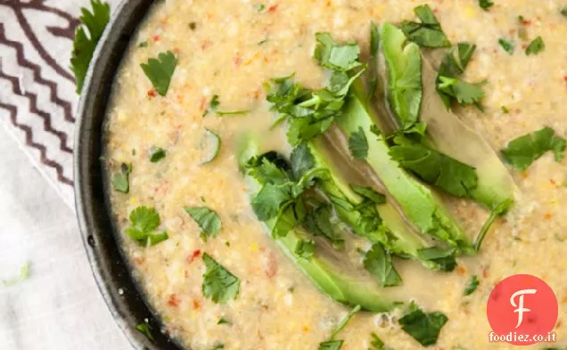 Zuppa di mais dolce e pepe piccante