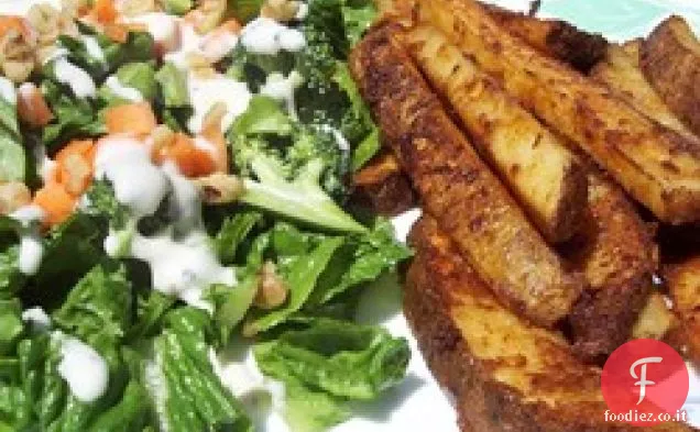 Patatine fritte al forno totalmente piccanti