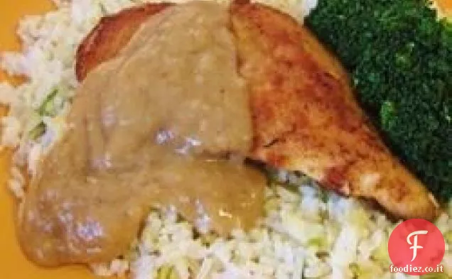 Pollo con riso e sugo