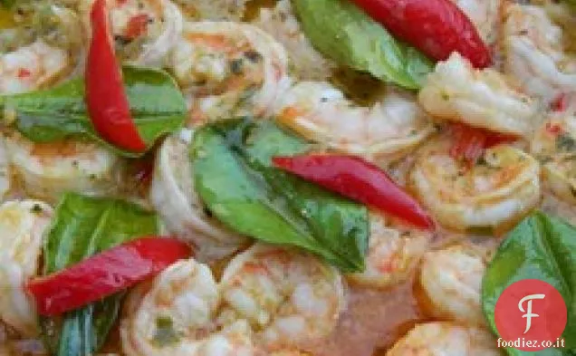 Gamberi alla griglia con salsa Aglio-Peperoncino