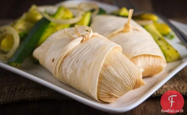 Tamales di peperoncino verde e lenticchie