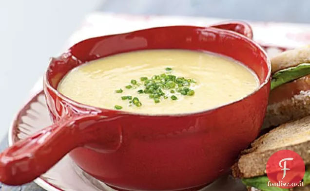 Zuppa di mais dolce e zucca