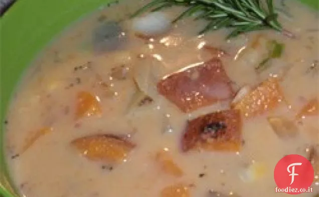 Cremoso Vegan Patate dolci e zuppa di mais