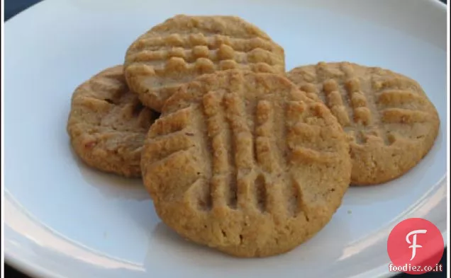 Biscotti al burro di arachidi con germe di grano