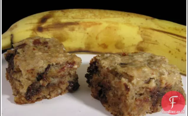Barrette di cioccolato alla noce di banana (opzione vegana)