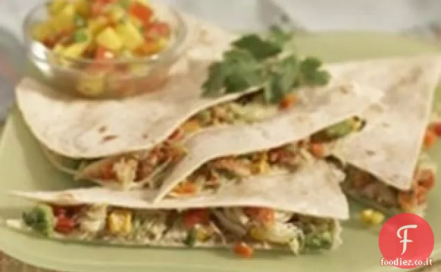 Quesadillas di avocado con salsa di Mango