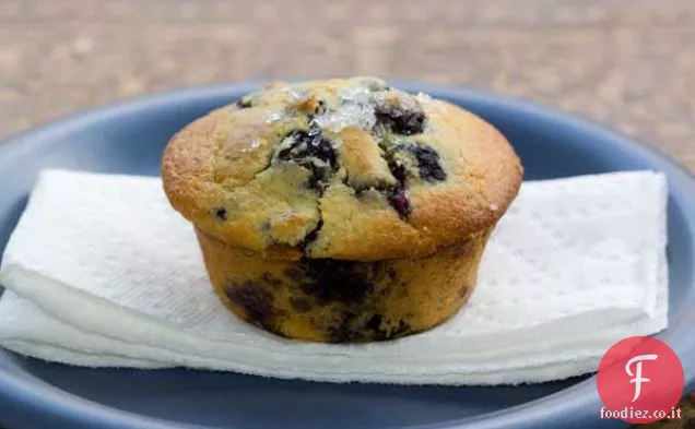 Muffin di mais al mirtillo con proteine in polvere