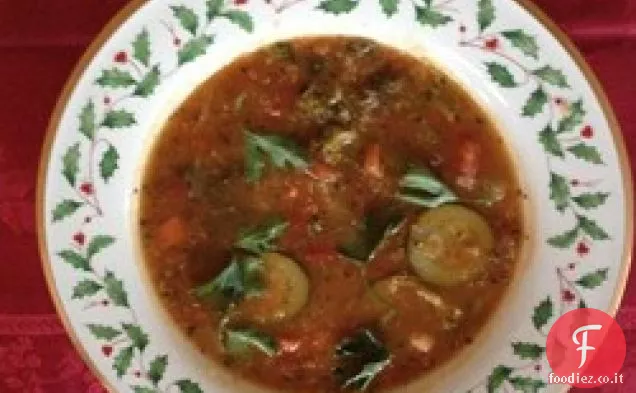 Quinoa e zuppa di verdure